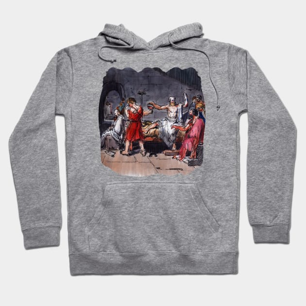 Death of Socrates Hoodie by Kenny Routt